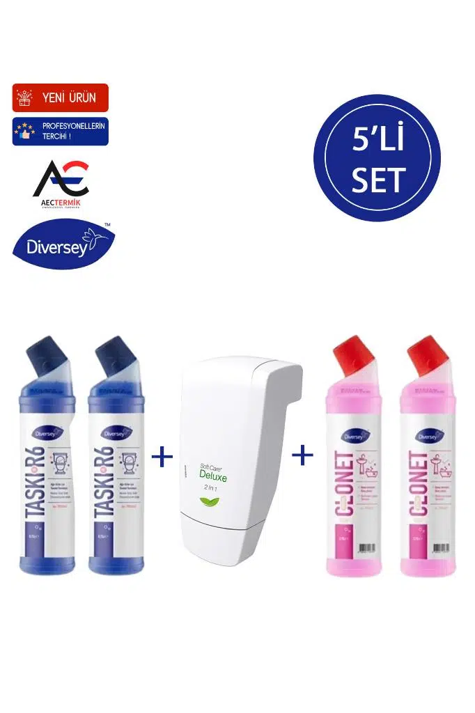 2 Adet Banyo + 2 Adet Tuvalet Temizleyici + 1 Adet Şampuan 5'li Set