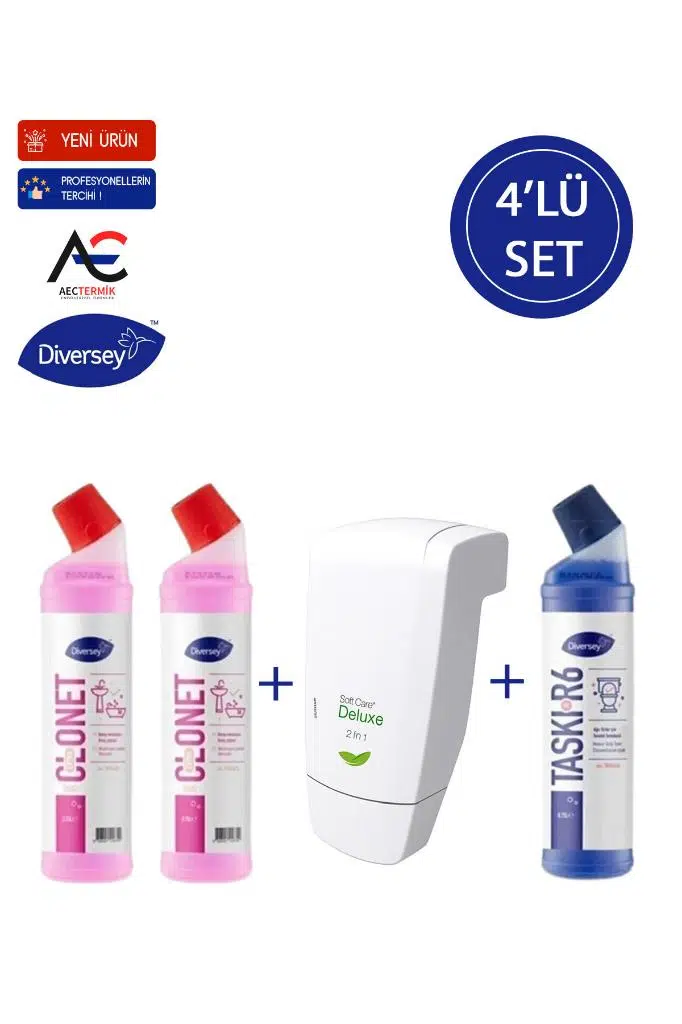 2 Adet Banyo + 1 Adet Tuvalet Temizleyici + 1 Adet Şampuan 4'lü Set