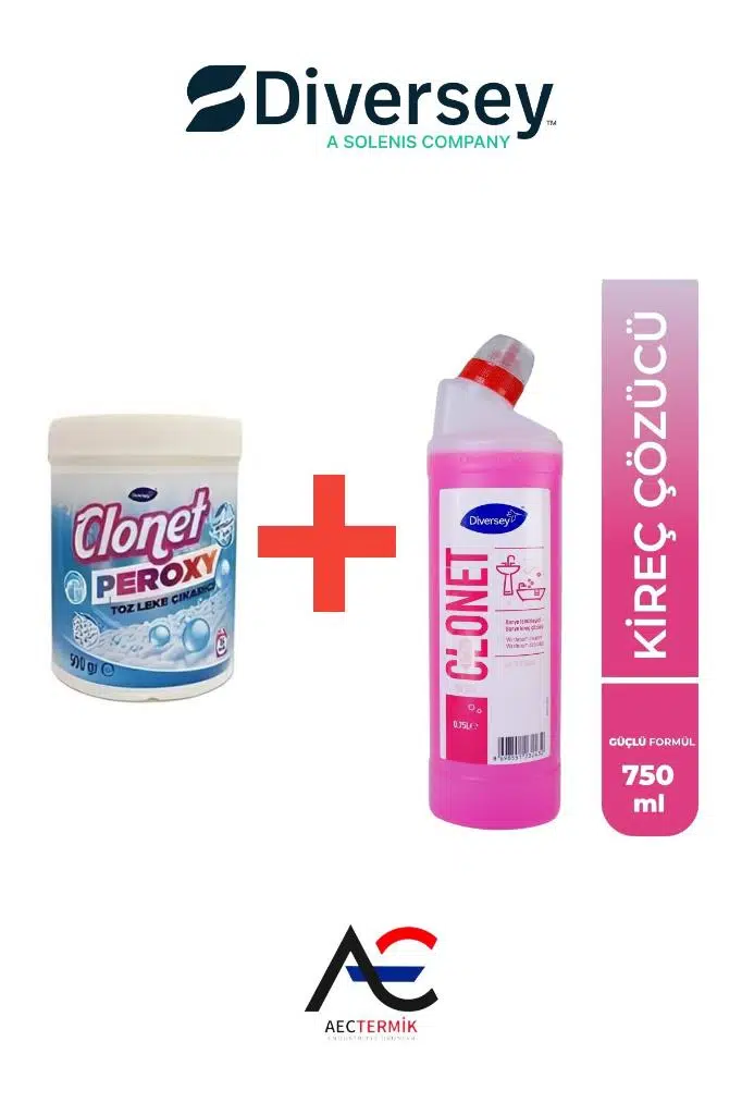 Clonet Extra + Clonet Peroxy Toz Leke Çıkarıcı 500 ml 2'li