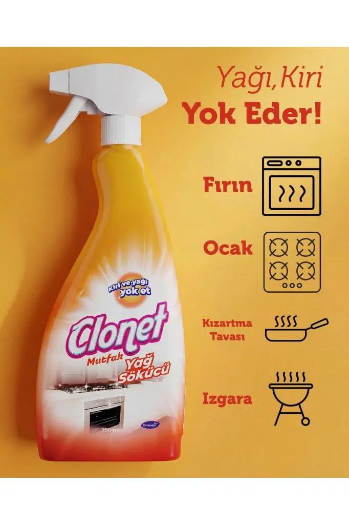 Clonet Mutfak Yağ Sökücü 750 Ml