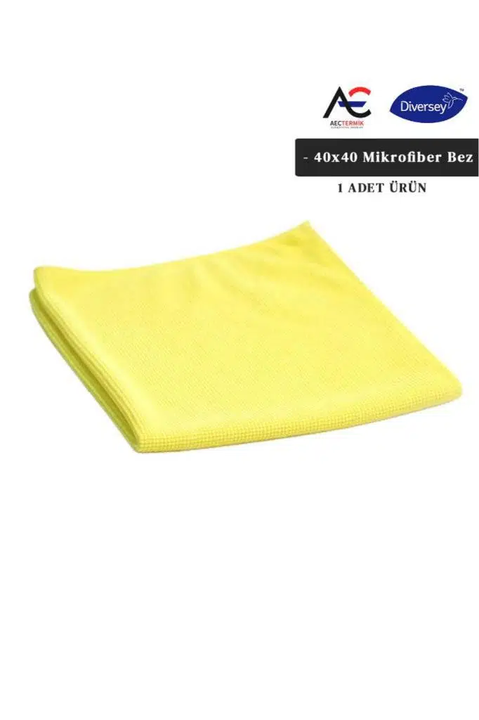 Diversey Solare Microjet Mikrofiber Temizlik Bezi Sarı 40cmx40cm 1 Adet