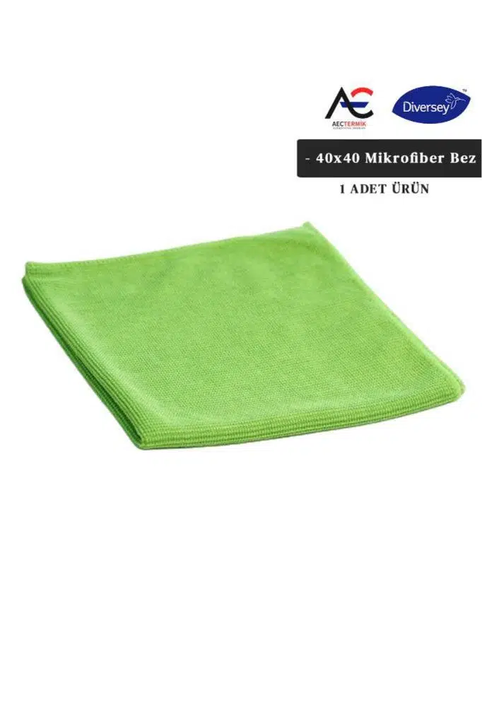 Diversey Solare Microjet Mikrofiber Temizlik Bezi Yeşil 40cmx40cm 1 Adet