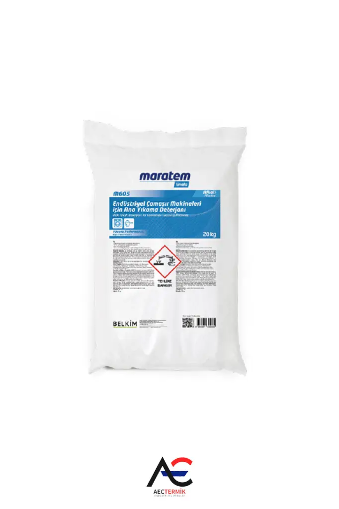 Maratem Linela M605 Endüstriyel Çamaşır Makineleri için Ana Yıkama Deterjanı - Toz 20 kg