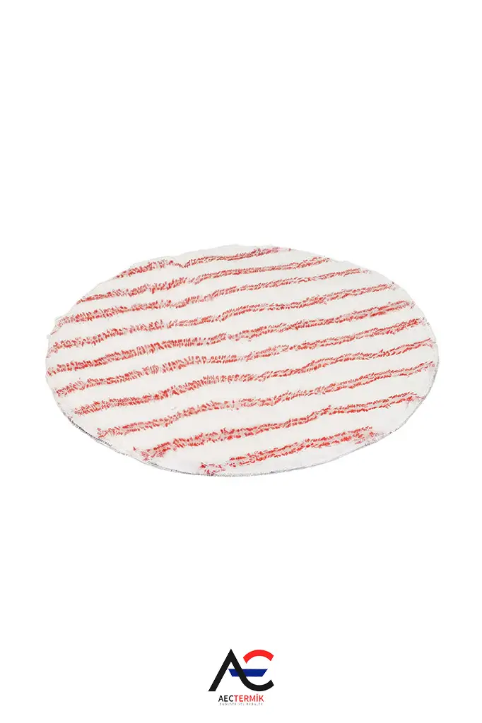 Mikrofiber Ped Kırmızı Çizgili - 43 cm