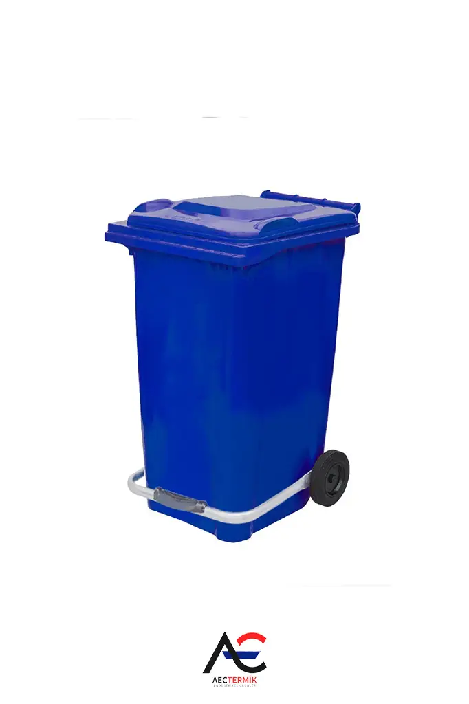 Pedallı Çöp Konteyneri - Renkli - 120 lt