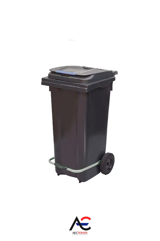 Pedallı Çöp Konteyneri - Renkli - 240 lt