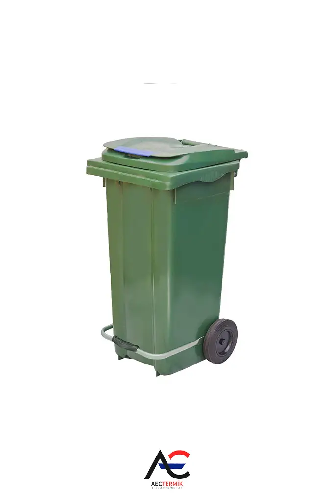 Pedallı Çöp Konteyneri - Yeşil - 90 lt
