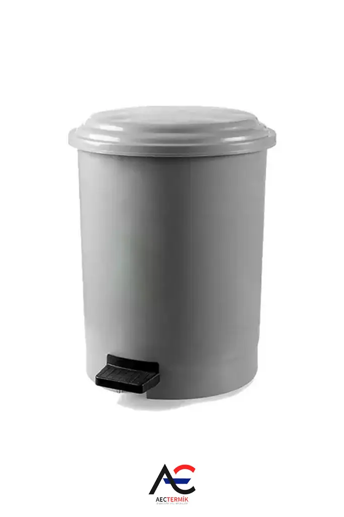 Pedallı Çöp Kovası Gri - 40 lt