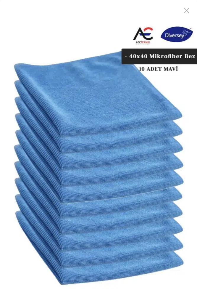 Solare Microjet Mikrofiber Temizlik Bezi 40x40cm 10 Adet Mavi Bez