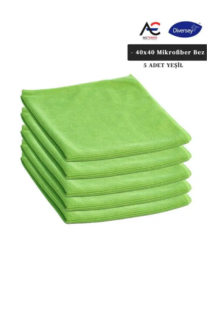 Solare Microjet Mikrofiber Temizlik Bezi 40x40cm 5 Adet Yeşil Bez