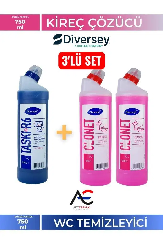 Taski Clonet Extra Kireç Ve Banyo Temizleyici Taski R6 Wc Tuvalet Temizleyici