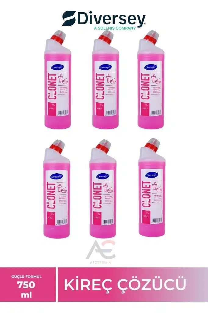 Yeni Taskı Clonet Extra - Banyo Temizleyici Ve Kireç Çözücü 750ml 6 Lı